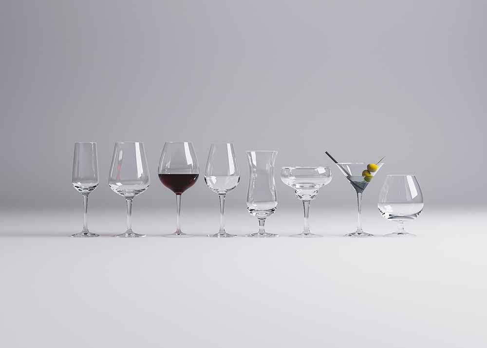 various types of wholesale drinking glassware