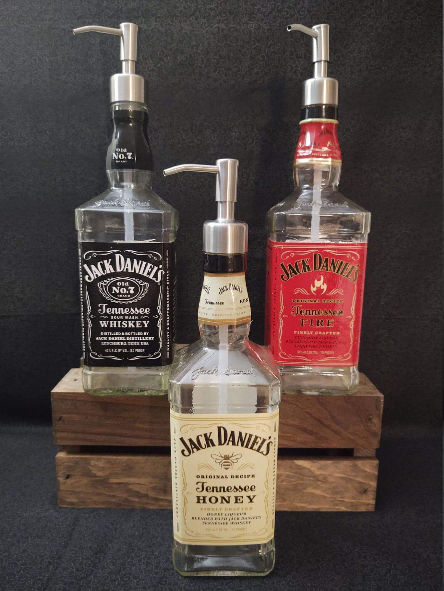 three decorated glass whiskey bottle supplier
