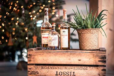 whiskey bottles