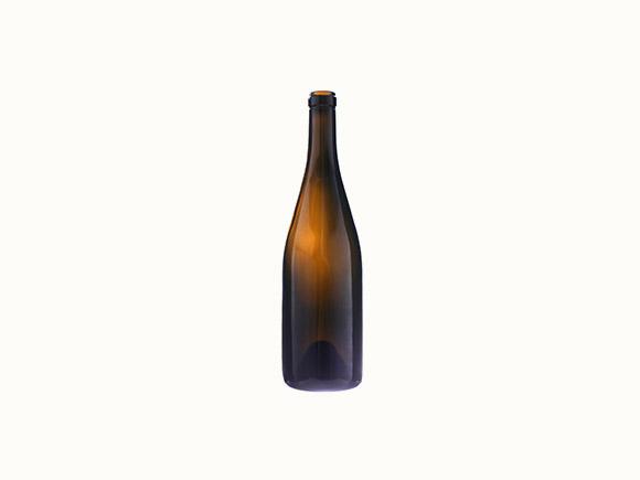 amber glass wine bottle