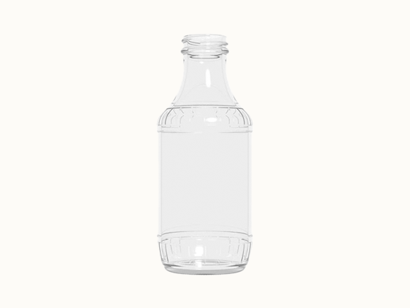16 oz Transparent Glass Maple Syrup Bottle