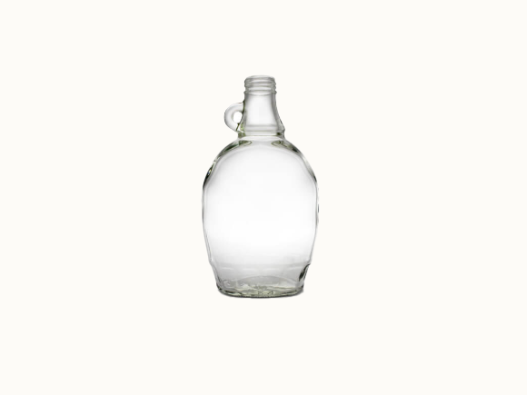 12 oz Transparent Glass Maple Syrup Bottles