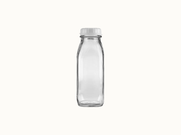 round milk glass bottle with lid wholesale and supplier