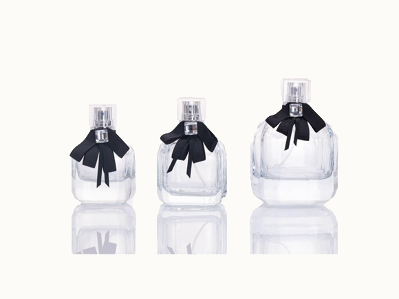 glass perfume bottle with bow wholesale