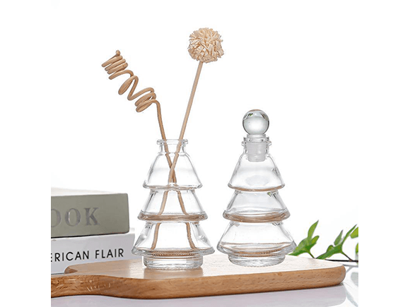 Christmas Tree Glass Diffuser Bottle with Lid
