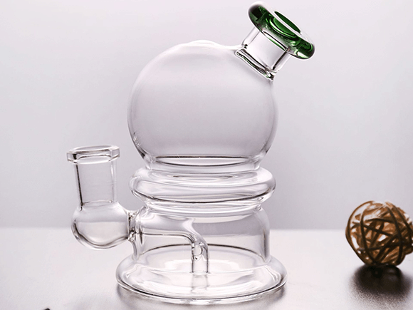 Glass Dab Rigs with Green Accent