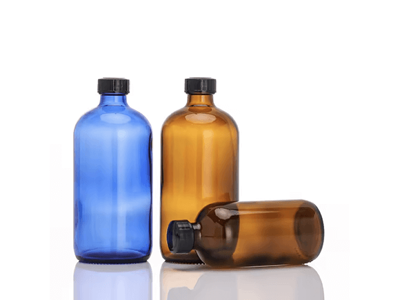 Wholesale Boston Round Glass Bottle for Liquid Medicine