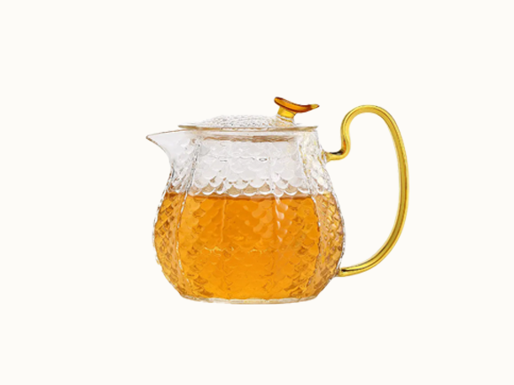 500ml High Borosilicate Dragon Scale Style Glass Teapot