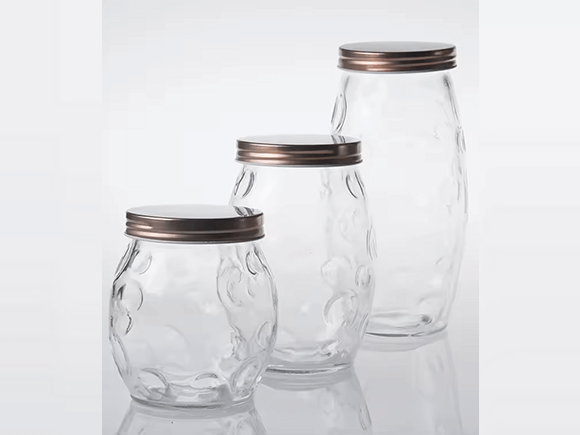 Wholesale Containers 12oz Glass Jar with Metal Screw Lid