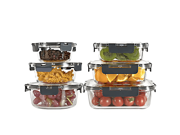 Transparent Freezer Glass Jars with Lids