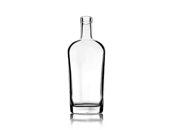 750ml Oval Flask Custom Glass Spirits Bottle