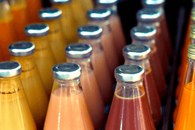 glass juice bottles with lids supplier