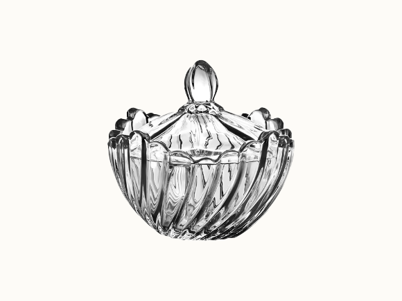 High White Glass Unique Candy Jars With Lid