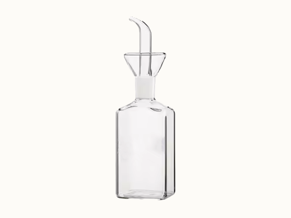Square Glass Olive Oil Dispenser Bottle With No Drip Spout