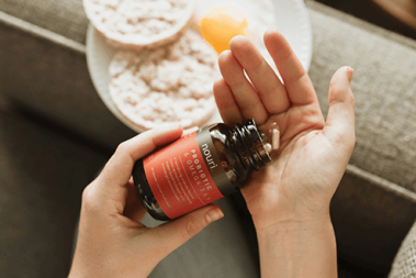 glass pill bottle