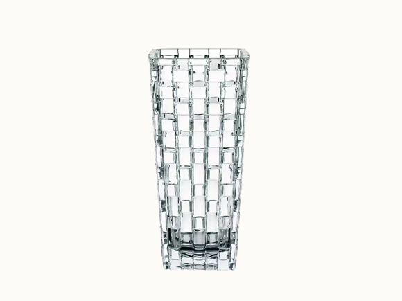 Embossed Transparent Glass Vase