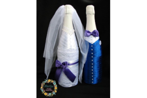 decorated glass wine bottles supplier