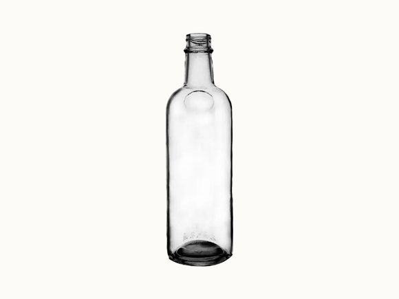 Transparent Circular Glass Bottle wholesale